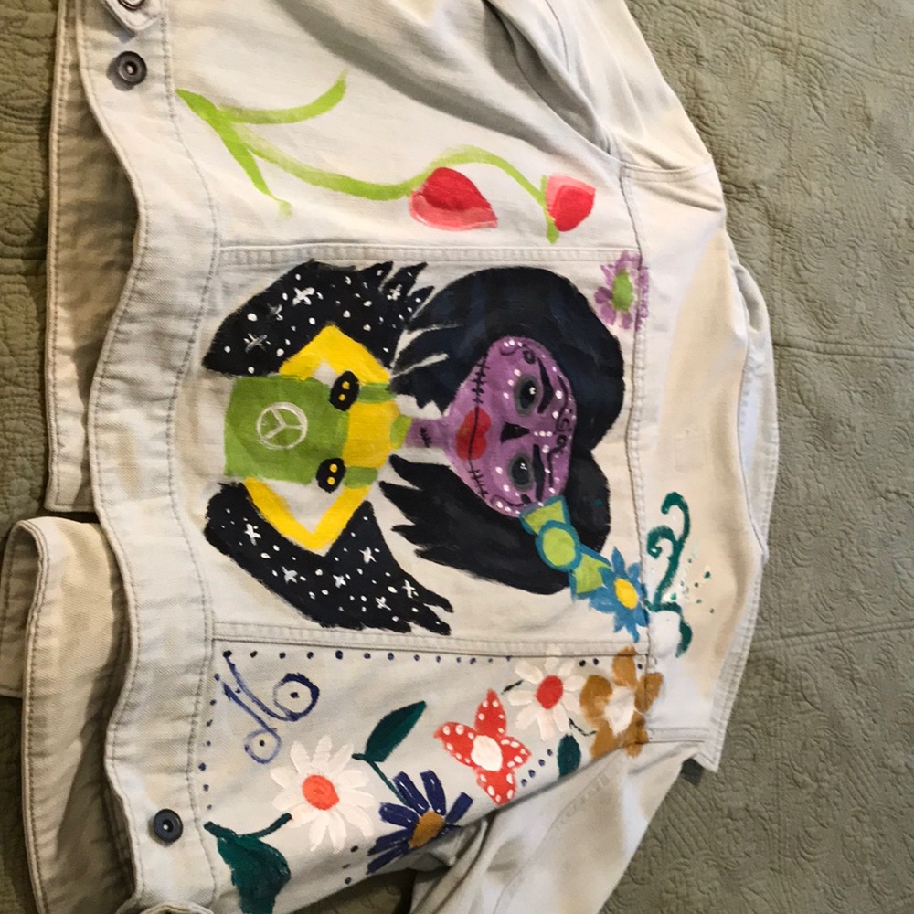 Hand painted jean jacket